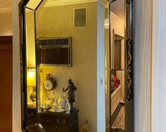 Large Asian Style Framed Mirror