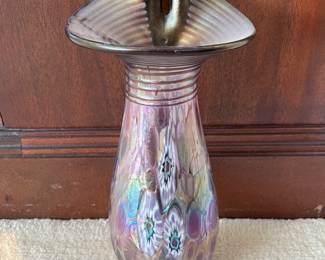 Signed Artist Glass Wall Pocket