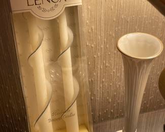 Lenox Candles & Vase