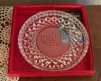 Waterford Crystal Judaica Plate W/ Box