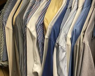 Closet Full Of Men's Clothing (T-Shirts, Dress Shirts, Suits, Jeans, Pants, Hats, Sweaters, Etc.)