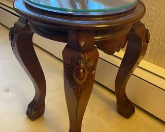 Round Wooden Accent Table