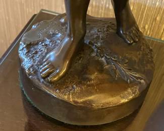 Bronze Sculpture “The Young Girl with the Broken Jug”, Signed By J-B.Germain 19th Century