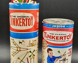 (2) Vintage Tinker Toys Sets in Factory Boxes