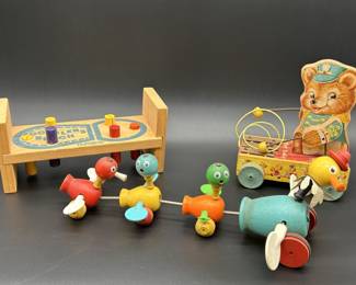 1960's Cobblers Block, Pull Toy, & Pressboard Toy