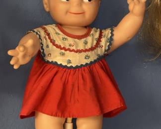 1965 Cameo Kewpie Doll in Red & White Dress