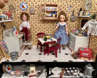 Vintage Litho Stove & Sink, Revlon Dolls, & More
Highly Detailed Doll-Size Kitchen Accessories, as pictured