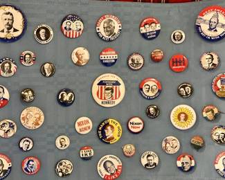 20th Century Polital Campaign Buttons, as pictured