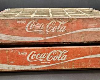 (2) Vintage Wooden Coca-Cola Crates