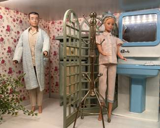 1960's Sindy Sink & Mirror Set from UK + Barbie &
Ken Dolls + Accessories
Sindy sets sell exceedingly high online -
