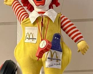 Vintage Ronald McDonald Clown Rag Doll