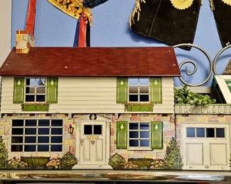 1955 Marx Tin Litho Suburban Dollhouse