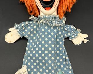 Vintage Mattel Bozo the Clown Puppet from 1963