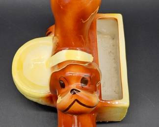 1950's AL Hirch Ceramic Dachshund Dresser Caddy