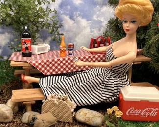 1958 Picnic Barbie Doll w/ Coca-Cola Collection