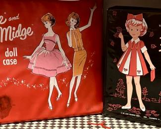 2- 1960's Doll Cases: Barbie & Midge + Penny Brite