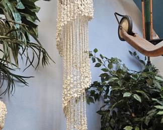Macrame Hanging Seashell Chandelier Shade Swag