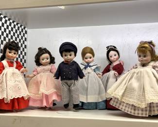 Complete Set Madame Alexander Little Women Dolls:
Jo, Meg, Beth, Amy, Marme PLUS Laurie from Little Man Set