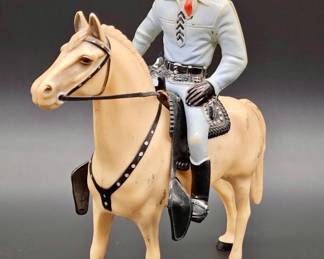 Vintage Lone Ranger & Silver Plastic Figurine