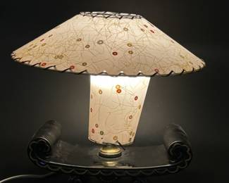 Mid Century Modern Atomic Age Fiberglass Lamp
