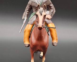 1950's Jim Bowie & His Horse Plastic Figurine