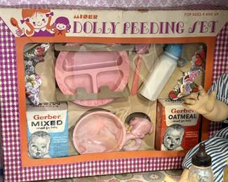 1960's Gerber Feeding Set for Dolls NOS, PLUS