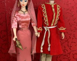 (2) 1958 Barbie & 1960 Ken in 1964 Arabian Nights