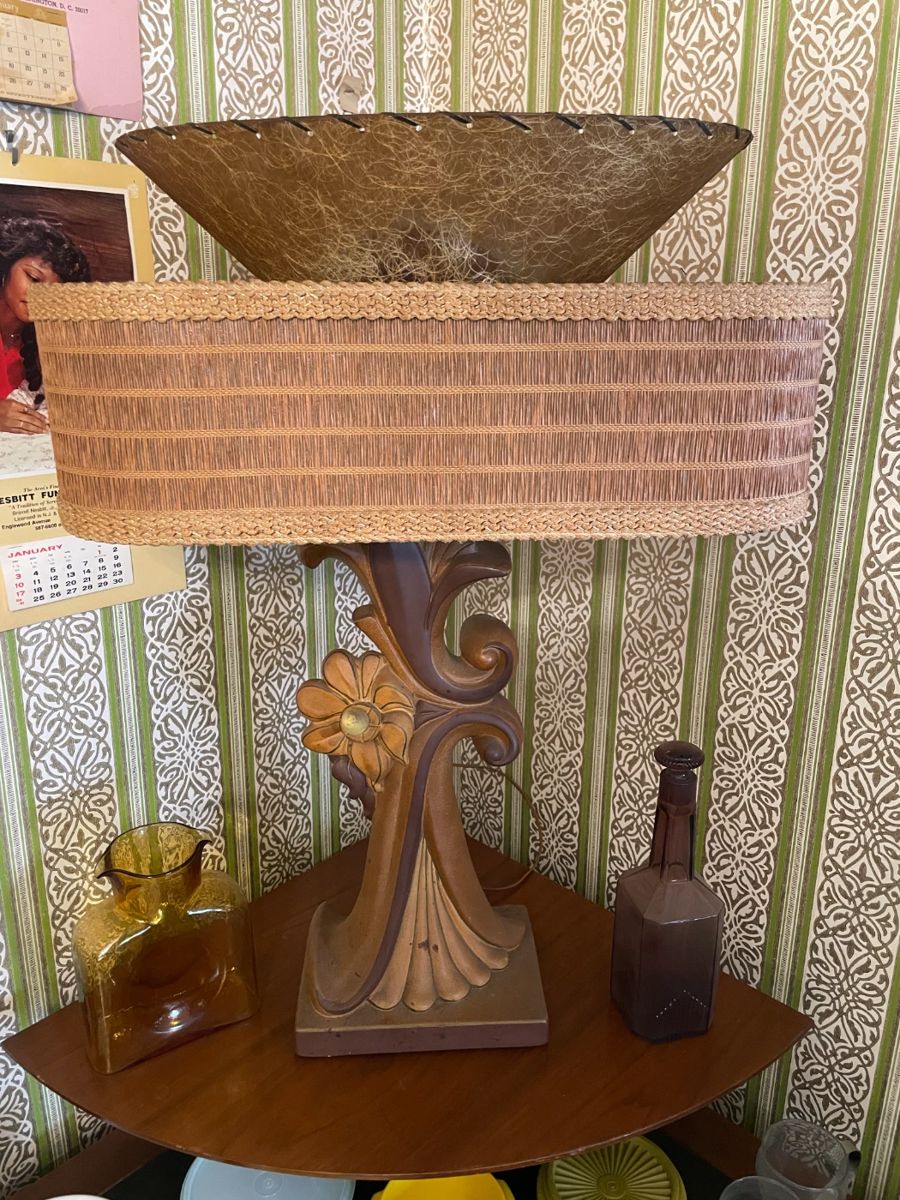 FABULOUS Vintage Mid-Century Modern Lamp W/ ORIGINAL Shade!