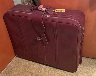 Vintage Oversized Red Suitcase