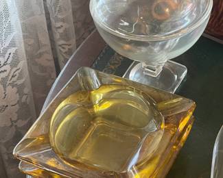 Ambered Colored Ashtrays