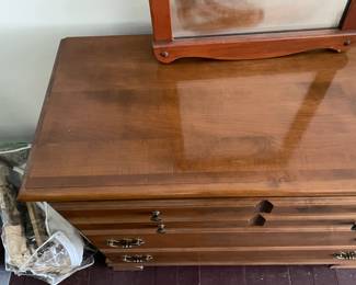Wooden Dresser W/ Mirror