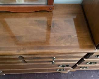 Wooden Dresser W/ Mirror