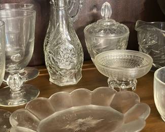 Assorted Crystal, Glassware, Clear Glass, Etc.