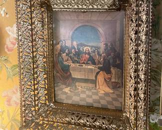 Vintage Flickr Motion Religious Wall Hanging W/ Light Bulb