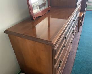 Wooden Dresser W/ Mirror