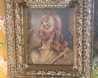 Vintage Flickr Motion Religious Wall Hanging W/ Light Bulb