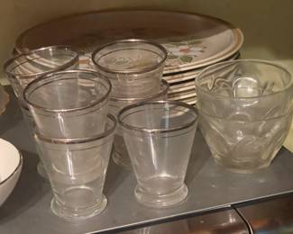 Silver Trimmed Mini Glasses