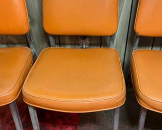 4 Steel Frame Office Chairs