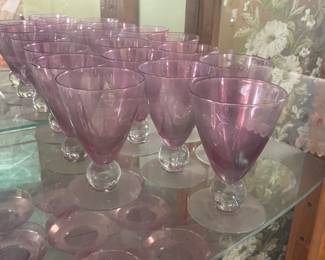 Vintage Purple & Clear Glasses