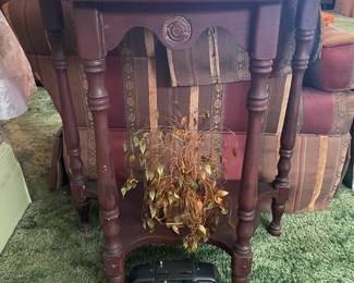 Half Moon Wooden End Table