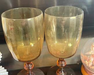 Amber Colored Stemware