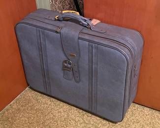 Vintage Oversized Blue Suitcase