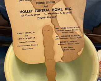 Vintage Funeral Home Fan