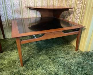 Vintage Mid-Century Modern 2 Tier Corner Table