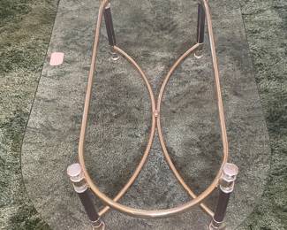 Glass Top Brass Coffee Table