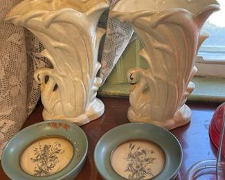 Vintage Swan Planters