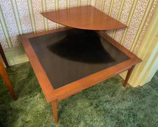 Vintage Mid-Century Modern 2 Tier Corner Table