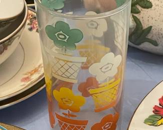 Vintage Patterned Juice Glass