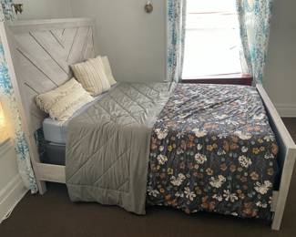 Practically Brand New Headboard, Footboard, & Side Rails From Bob's Furniture