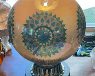 FABULOUS Vintage Anthropomorphic Sun Mid-Century Modern Table Lamp